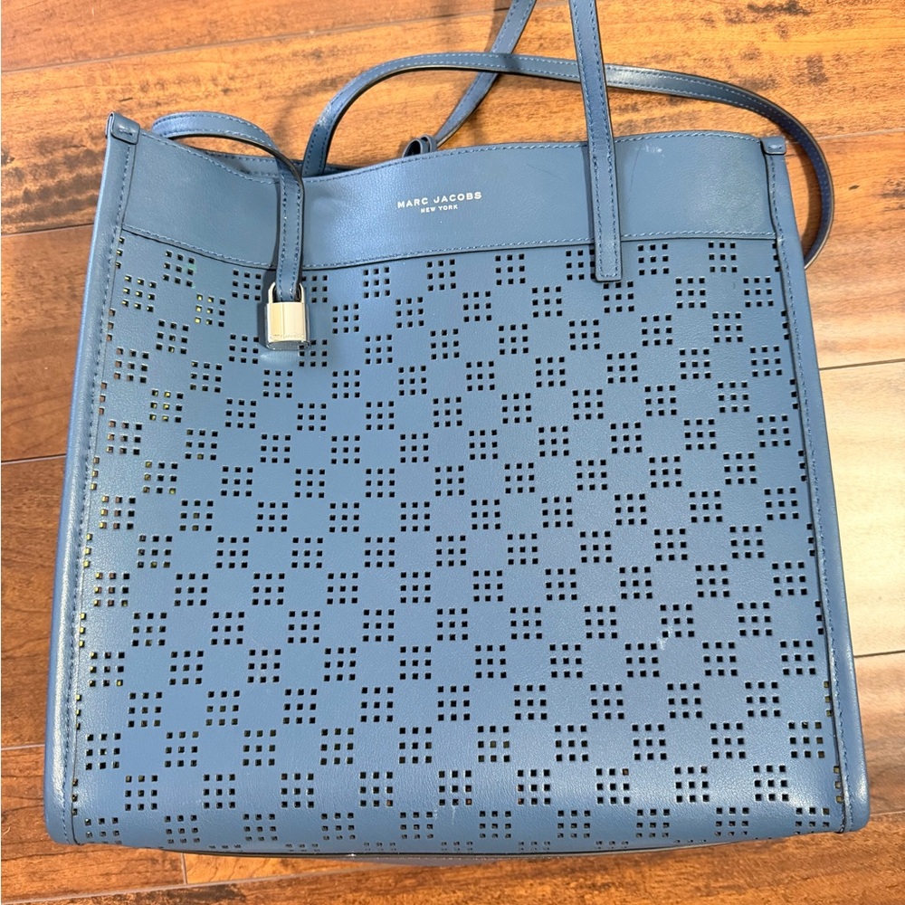 Marc Jacobs Navy Perforated Tote Bag